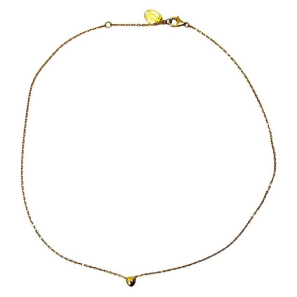 Cartier Heart Diamond Necklace d Cartier 750 Diamants Legers Diamond Heart Necklace 18K Pink Gold Diamants